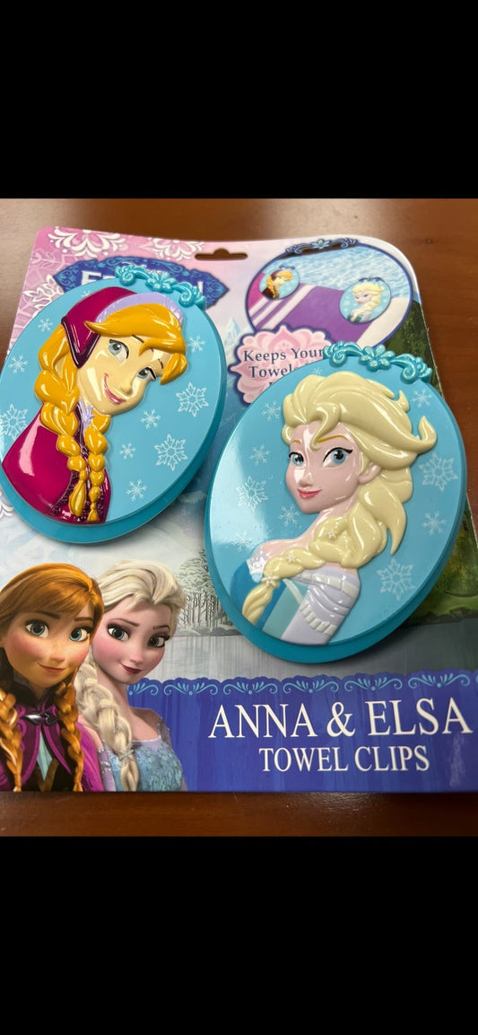 Frozen Anna & Elsa Towel Clips